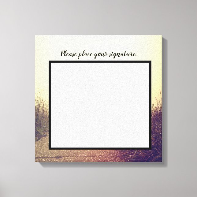 20"x20" Namnteckning Canvas Sunrise Walkway P (Framsida)