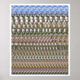 20"x24" "Neuschwantstein Castle" 3D-Poster Poster