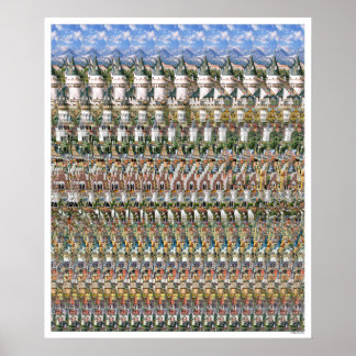 20"x24" "Neuschwantstein Castle" 3D-Poster Poster