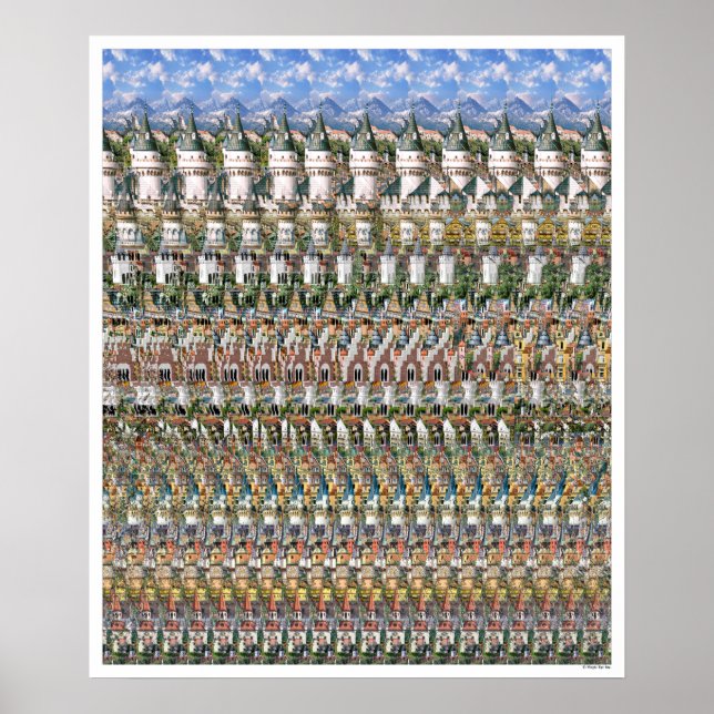 20"x24" "Neuschwantstein Castle" 3D-Poster Poster (Framsidan)