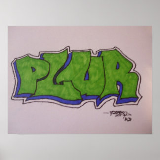20 x 15 PLUR Graffiti Poster