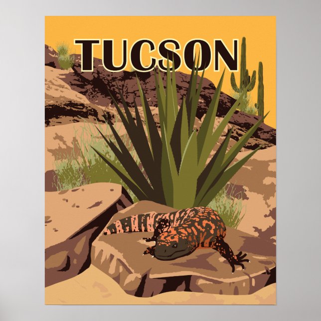 20" x 16" Gila Monster Poster (Framsidan)