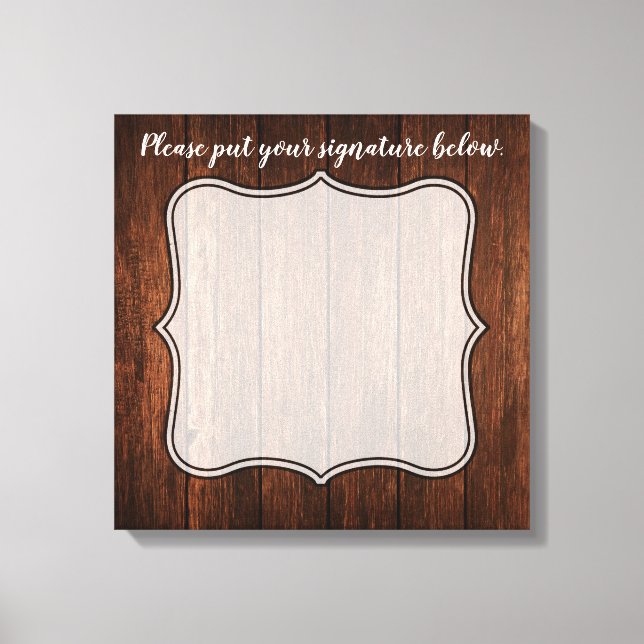 20" x 20" Namnteckning Canvas Barn Wood Land Rusti (Framsida)