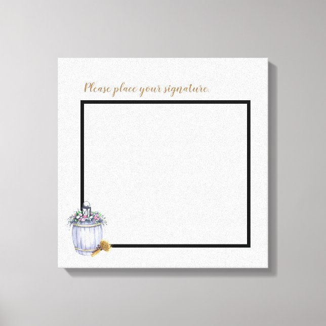 20" x 20" Namnteckning Canvas Summer Landsbyggsbrö (Framsida)