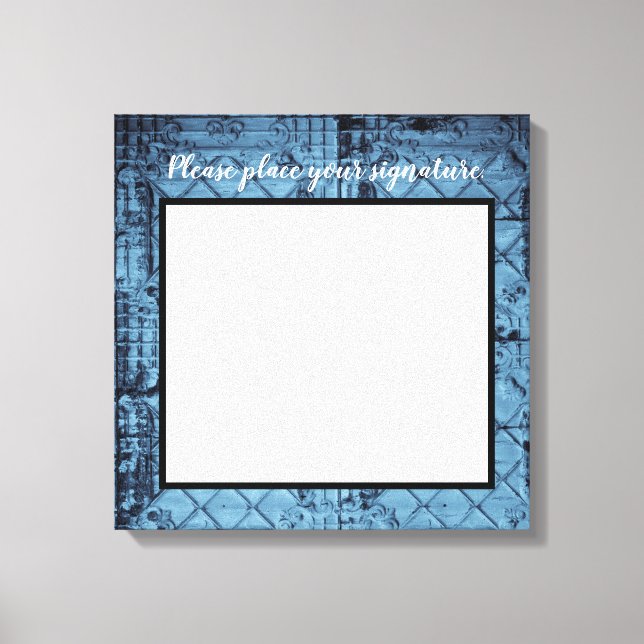 20" x 20" Namnteckning kanvasskärmens höjdpunkt på Canvastryck (Framsida)