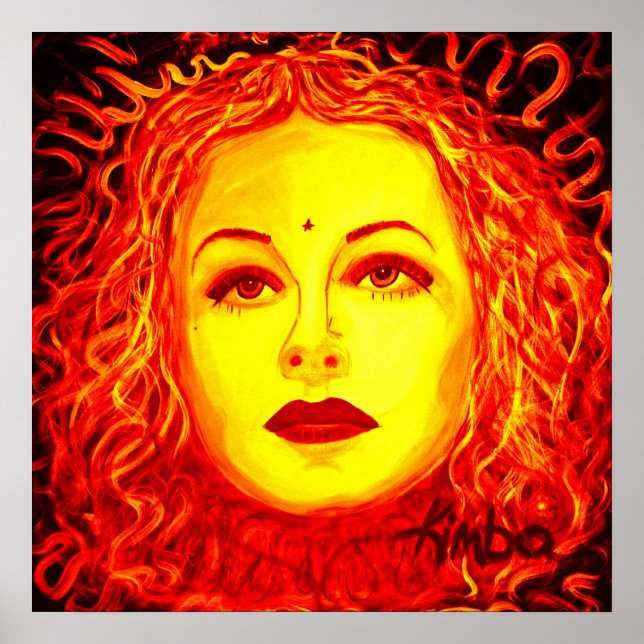 20 x 20-tums Poster för mörk Beauty (Framsidan)