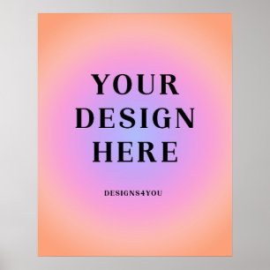 20 x 25 Vertikal Utskriven Konst Poster