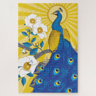 20 x 30 Söt Peacock Puzzle för färgblinda Pussel