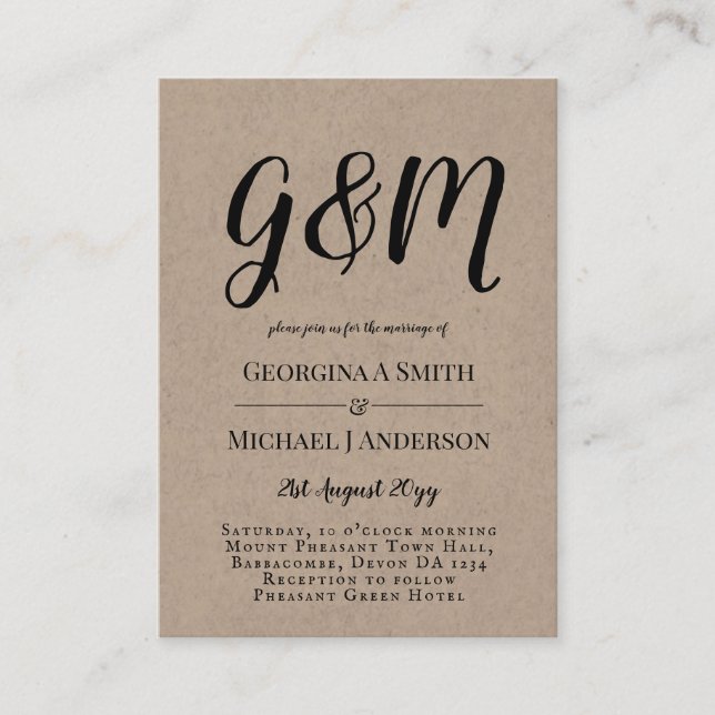 20 x budgetinbjudan till PHOTO-bröllop med ENVL. Rådkort (Framsida)