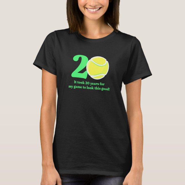 20 Year Old Tennis Player 2002 20th Birthday T Shirt (Framsida)