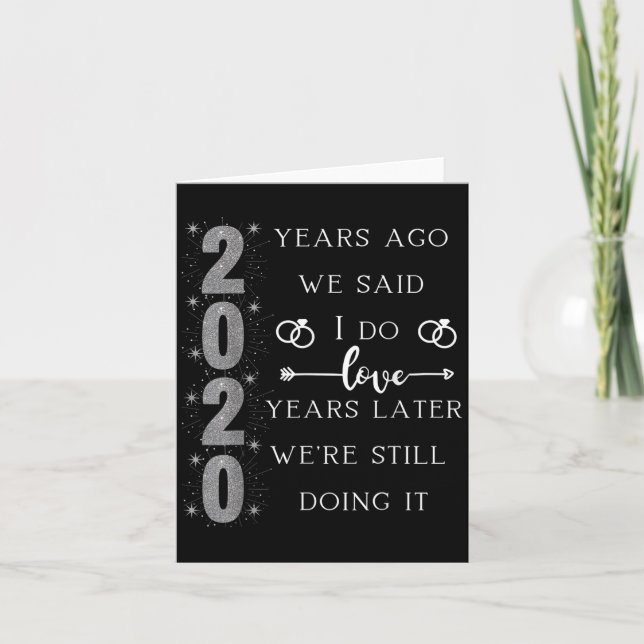 20 Year Wedding Anniversary. We Said I Do. We're S Kort (Framsida)
