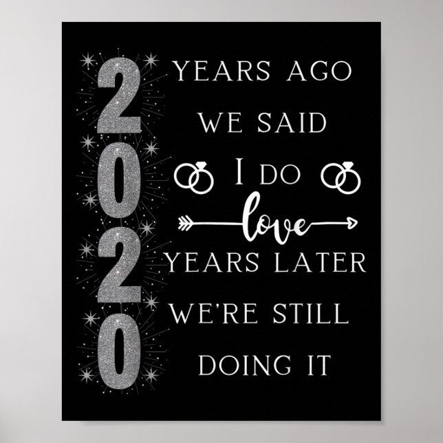 20 Year Wedding Anniversary. We Said I Do. We're S Poster (Framsidan)