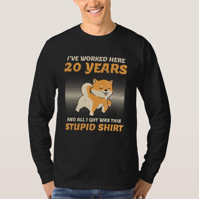 20 Years Of Service Company Anniversary 20 Years A T Shirt (Framsida)