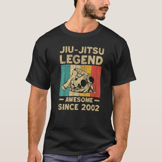 20 Years Old BJJ Jiu Jitsu Legend Awesome Since 20 T Shirt (Framsida)