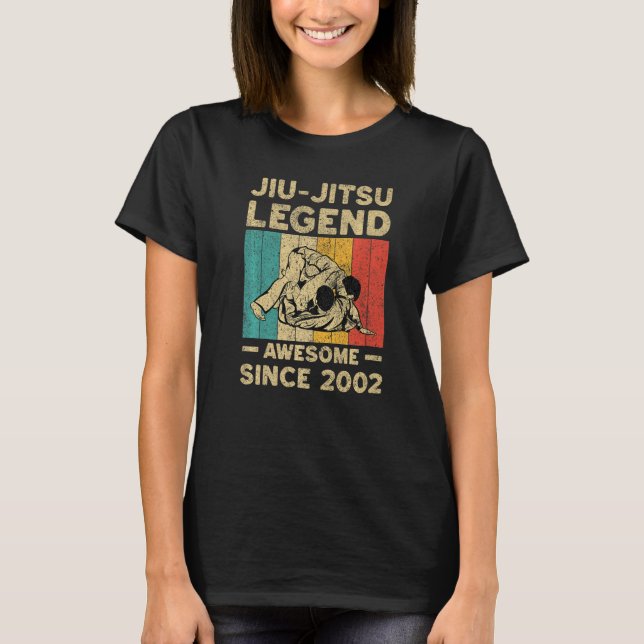20 Years Old BJJ Jiu Jitsu Legend Awesome Since 20 T Shirt (Framsida)