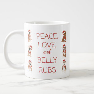 20oz Peace, Kärlek och Belly Rubs mugg Jumbo Mugg