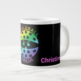 20oz Rainbow pickleball ninja med namn Jumbo Mugg