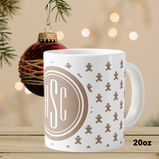 20oz Stor Monogram Gingerbread Man  Jumbo Mugg (Skapare uppladdad)