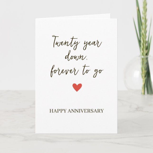 20st Anniversary – Twenty Year Down Forever to Go Kort (Framsida)