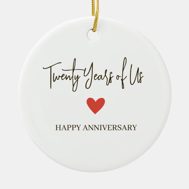 20th Anniversary – Twenty Years of Us Julgransprydnad Keramik (Framsidan)