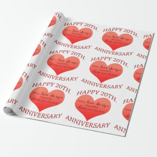 20th. Årsdag Presentpapper