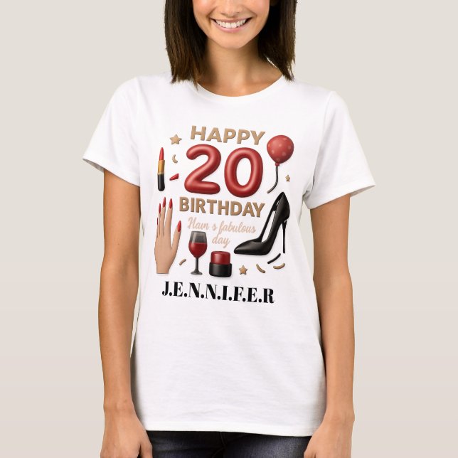 20th birthday Women's Basic T-Shirt (Framsida)