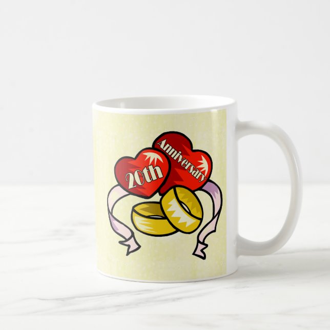 20th Bröllopsdag Kaffemugg (Höger)