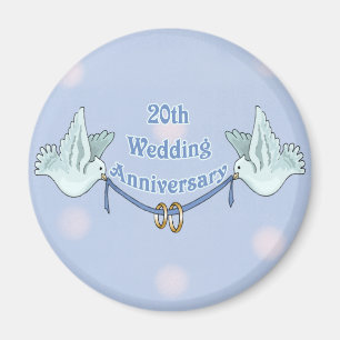 20th Bröllopsdag Magnet