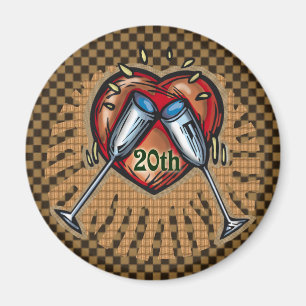 20th Bröllopsdag Magnet