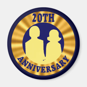 20th Bröllopsdag Magnet