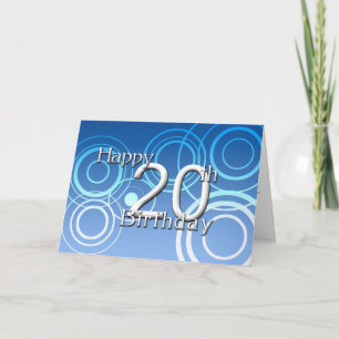 20th födelsedag för lycklig (födelsedagen) kort
