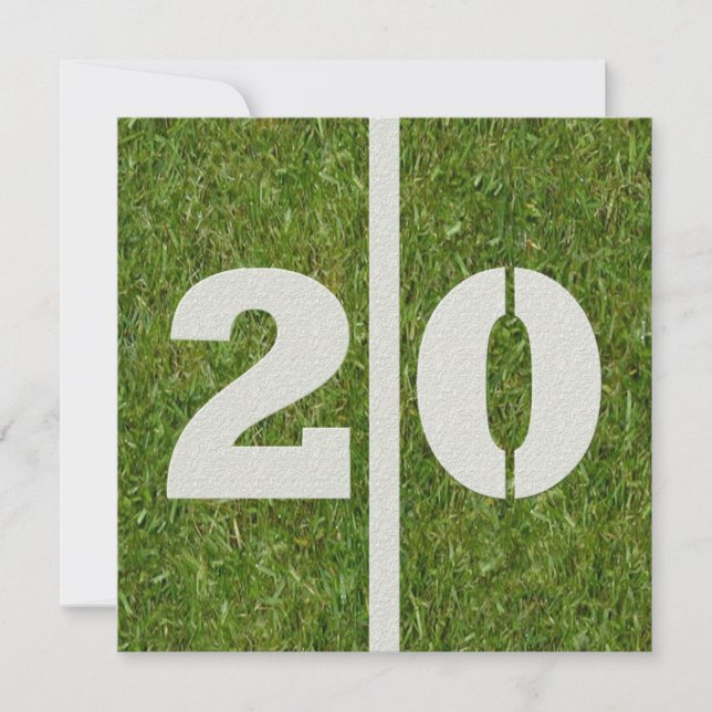 20th Födelsedaginbjudan Inbjudningar (Framsida)