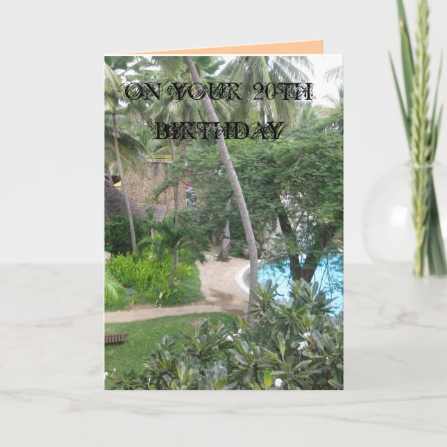 20th Födelsedagkort Kort (Framsida)