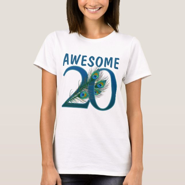 20th Födelsedagskjortor T Shirt (Framsida)