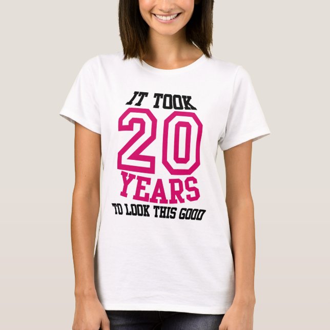 20th FödelsedagTSHIRT Tee Shirt (Framsida)