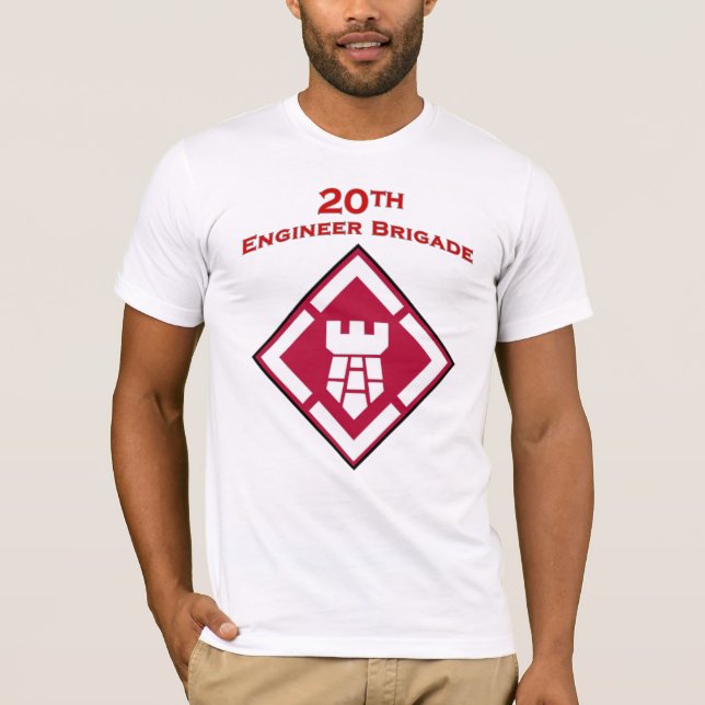 20th Ingenjörbrigaden knuffar lappar T-tröja Tee Shirt (Framsida)
