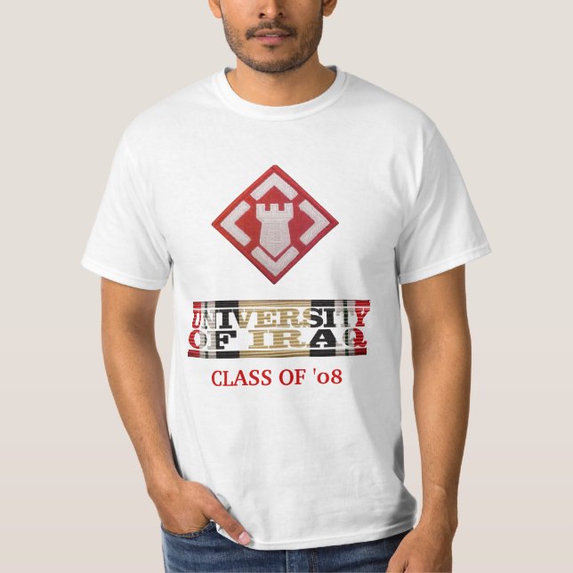 20th Ingenjörbrigaduniversiteten av den Irak T Shirt (Framsida)