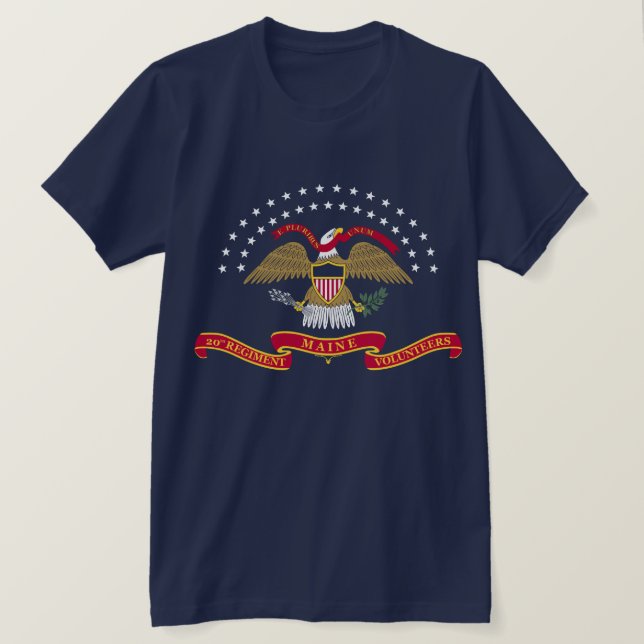 20th Maine Emblem T Shirt (Design framsida)
