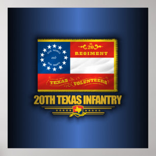 20th Texas infanteri Poster