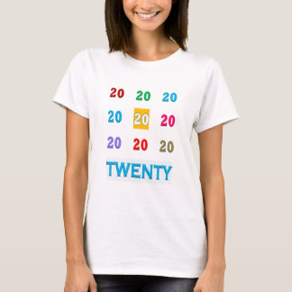 20th Tjugonde för årsdagELEGANT för födelsedag xx Tee Shirt