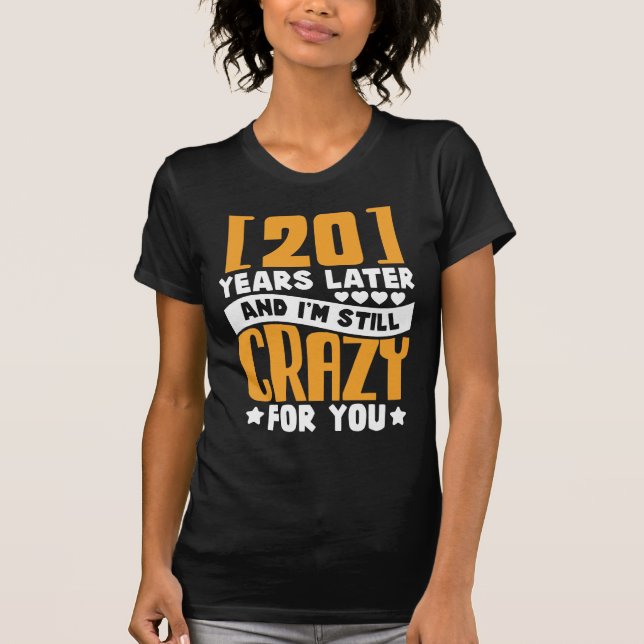 20th Wedding Anniversary 20 Year Marriage Gift Men T Shirt (Framsida)