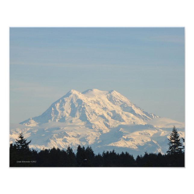 20X16 Mount Rainier Fototryck (Framsidan)