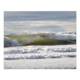 20X16 Storm Vågar från Ocean Shores, WA Fototryck