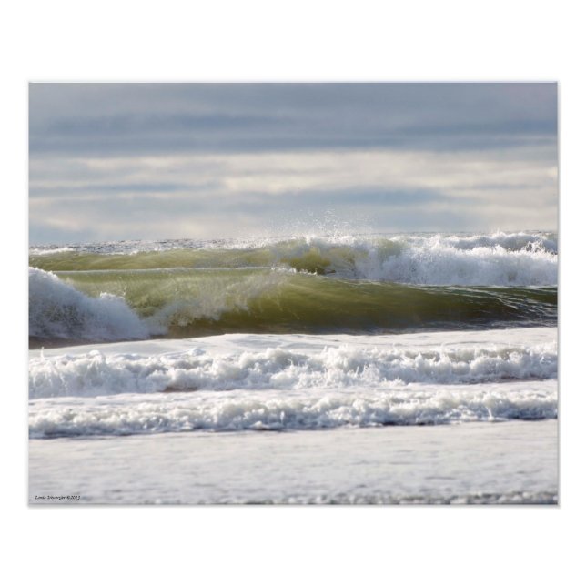 20X16 Storm Vågar från Ocean Shores, WA Fototryck (Framsidan)