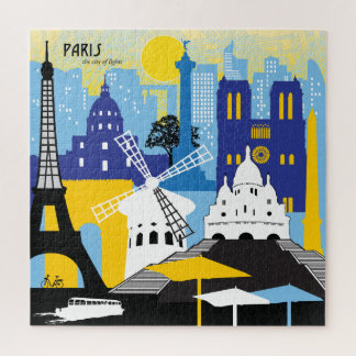 20x20 Paris Skyline Puzzle för färgblinda Pussel