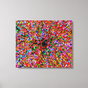 20x24 Bubbles med hål, packade på arbetsytan Canvastryck