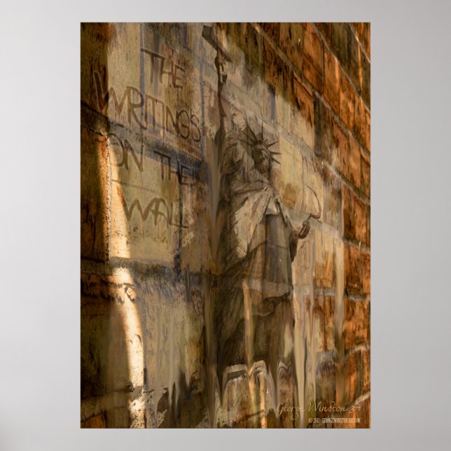 20x28 "The Writing's On The Wall" Political Poster (Framsidan)