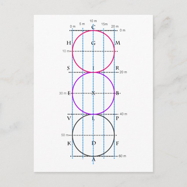 20x60m Dressage Court **Circles** Vykort (Framsida)