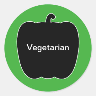 20x Stickers Meal Choice Vegetarian Runt Klistermärke