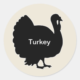 20x - val av "Stickers Meal Choice Turkey" Runt Klistermärke